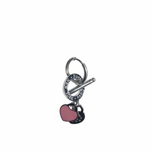Silver and Pink Heart Earrings